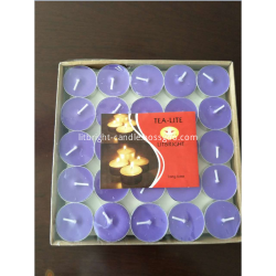 Scented tealight candle in aluminum holders