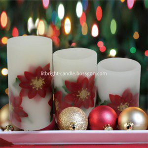 Round shape flameless flickering lustre led