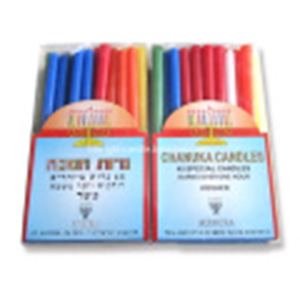 judaica candles on flambeaux