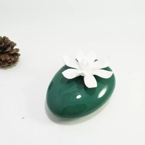 colorful empty bottle Aromatherapy car diffuser with handmade ceramic flower