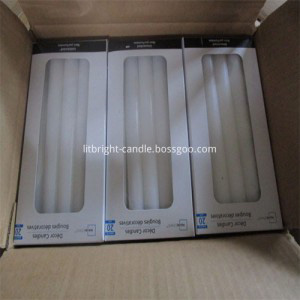 Hot sale decorative white candle with moving flame